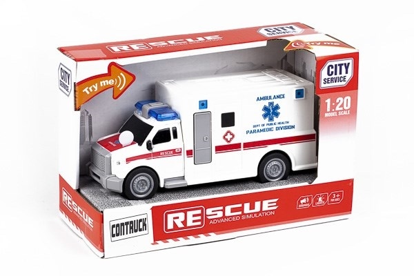 Ambulans 1:20 med Ljus och Ljud