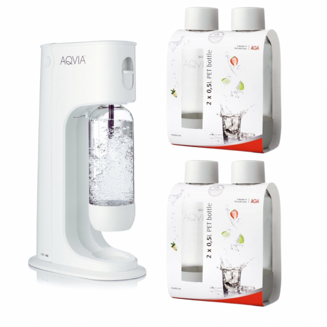 AGA Aqvia Balance (Snow White) + 4 x 0,5L PET-flaskor