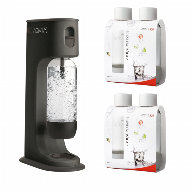 AGA Aqvia Balance (Black) + 4 x 0,5L PET-flaskor