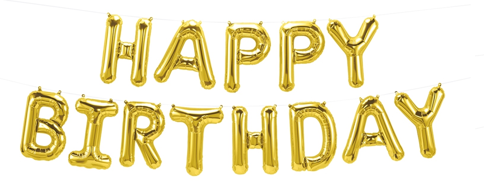 Balloons Happy Birthday, 40cm, Gold