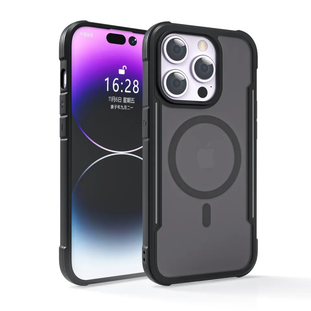 Case compatible with MagSafe for iPhone 15 Pro Max, Black