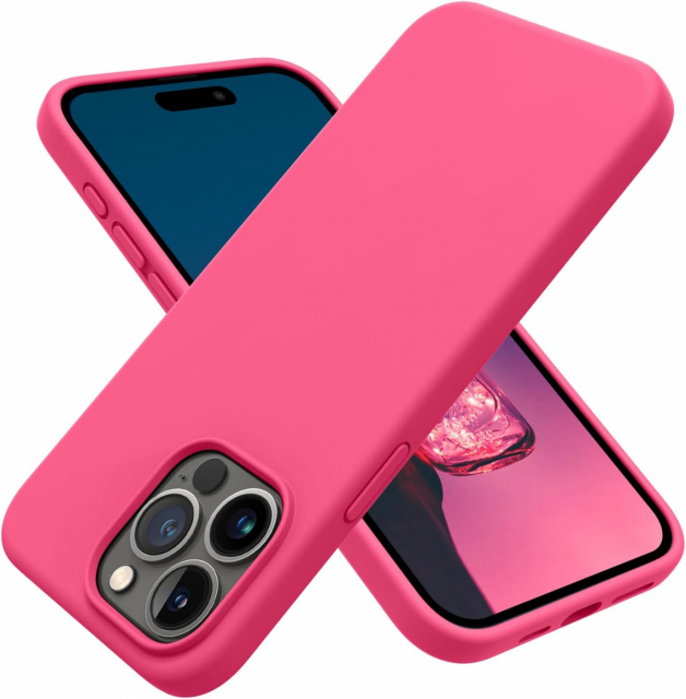 Silicone Case for iPhone 15 Pro, Raspberry Pink