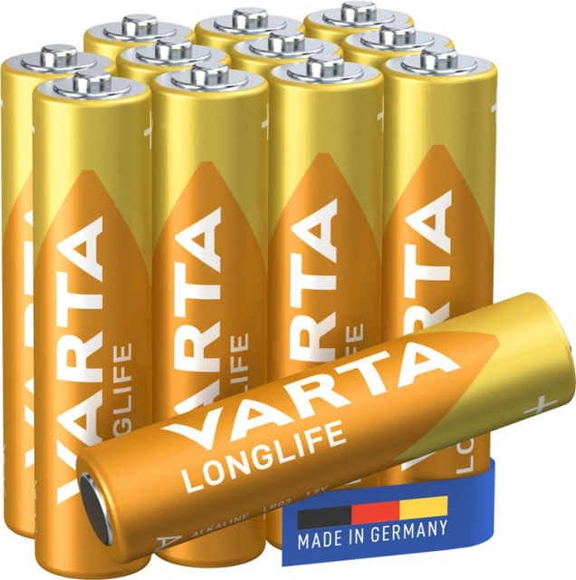 Varta LR03/AAA (Micro) (4103) Battery, 12 pcs. box alkaline manganese battery, 1.5 V
