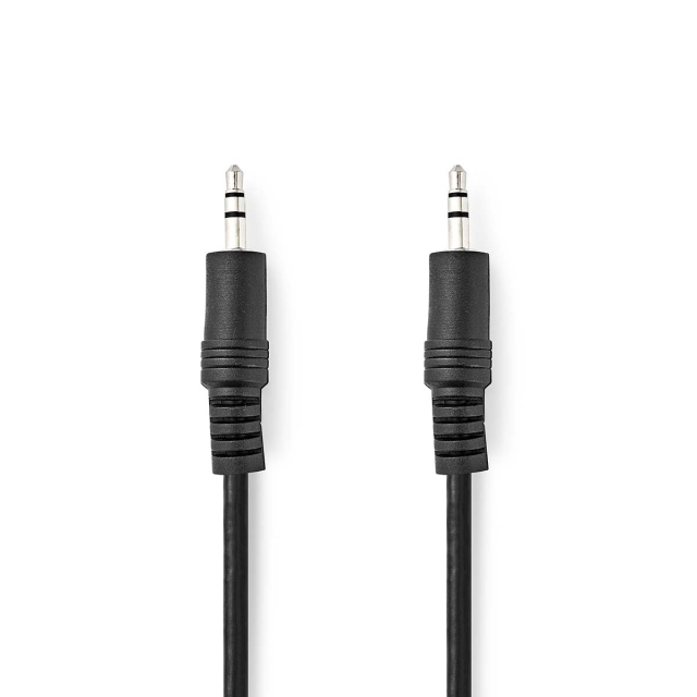 Nedis Stereo Audio Cable | 3.5 mm Male | 3.5 mm Male | Nickel Plated | 10.0 m | Round | Black | Label