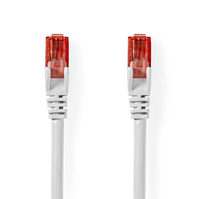 Nedis CAT6 Cable | RJ45 Male | RJ45 Male | U/UTP | 0.25 m | Round | PVC | White | Label