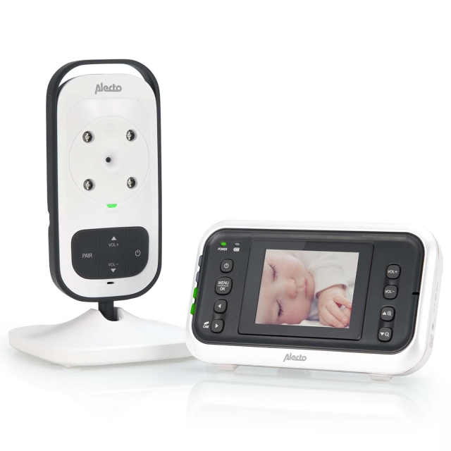 Alecto Video baby monitor with 2.4" colour display white/anthracite