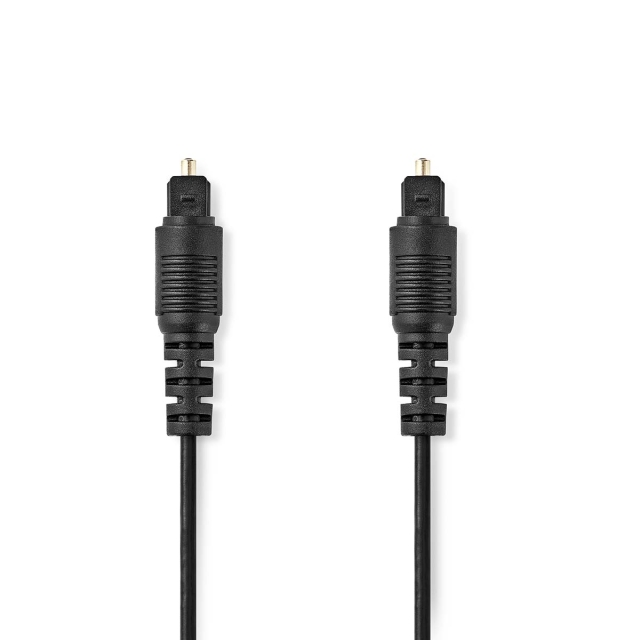Nedis Optical Audio Cable | TosLink Male | TosLink Male | 2.00 m | Round | PVC | Black | Label