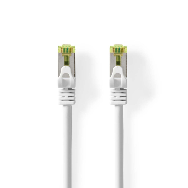 Nedis CAT7 Cable | S/FTP | RJ45 Male | RJ45 Male | 0.25 m | Round | LSZH | White | Label