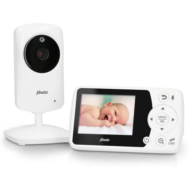 Alecto Baby monitor with camera and 2.4" white color screen