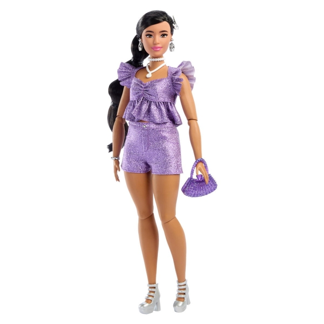 Barbie Deluxe Style Purple Shorts Indian Doll (JFP43)