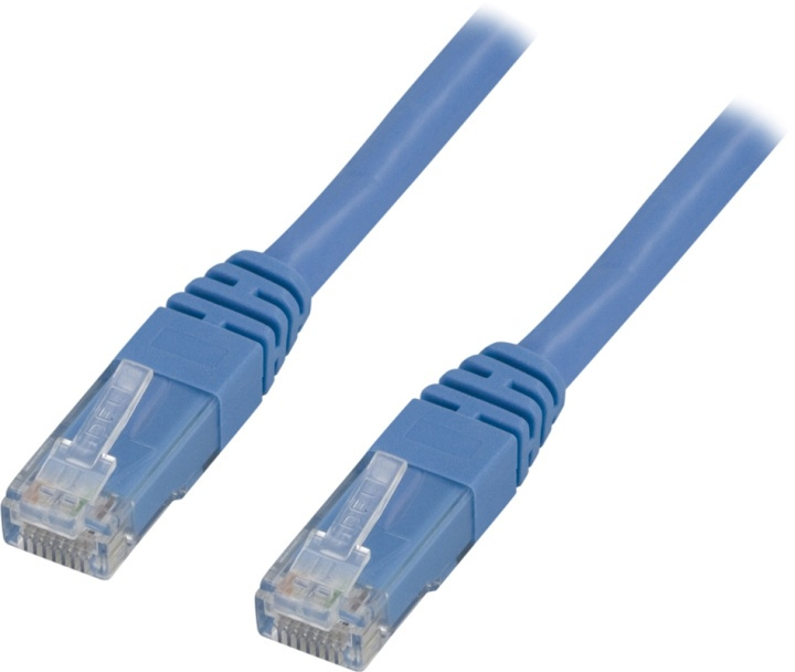 DELTACO U/UTP Cat5e patchkabel 0,5m, blå in the group COMPUTERS & PERIPHERALS / Computer cables / Network cables / Cat5e at TP E-commerce Nordic AB (38-17537)