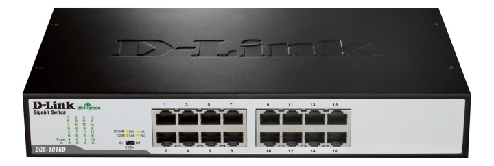 D-Link switch, 16x10/100/1000Mbps, RJ45 in the group COMPUTERS & PERIPHERALS / Network / Switches at TP E-commerce Nordic AB (38-18461)