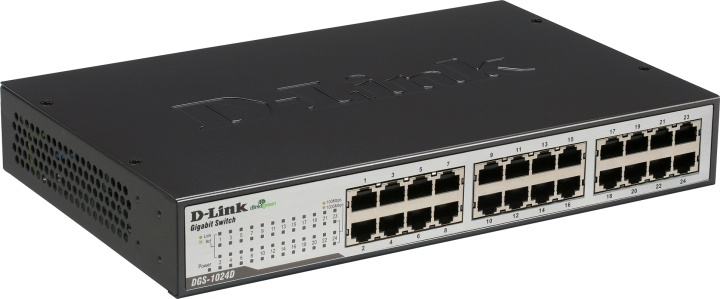 D-Link switch, 24x10/100/1000Mbps, RJ45 in the group COMPUTERS & PERIPHERALS / Network / Switches at TP E-commerce Nordic AB (38-18463)