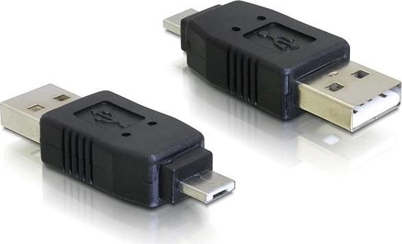 DeLOCK USB adapter, Type A male to Micro-A male, black in the group COMPUTERS & PERIPHERALS / Computer cables / USB / Micro-USB / Adapters at TP E-commerce Nordic AB (38-18996)