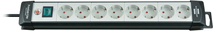 Brennenstuhl grenuttag, 8xCEE 7/4 uttag, 1xCEE 7/7, 5m kabel, sva/grå in the group HOME, HOUSEHOLD & GARDEN / Electricity & Lighting / Power strips at TP E-commerce Nordic AB (38-19374)