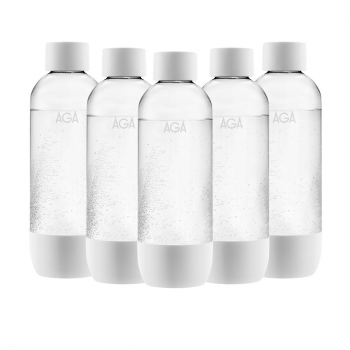 KORT DATUM! 5-pack AGA AQVIA PET-flaska, 1L (Vit) in the group HOME, HOUSEHOLD & GARDEN / Household appliances / Water & Juice / Carbonation machines / Accessories at TP E-commerce Nordic AB (38-21822PKT4)