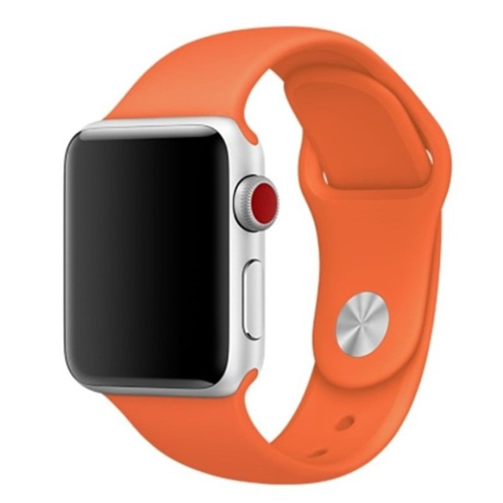 Silicone Watch Band compatible with Apple Watch, 42 mm, Orange in the group SMARTPHONE & TABLETS / Excercise, home & leisure / Apple Watch & Accessories / Accessories at TP E-commerce Nordic AB (38-28998)