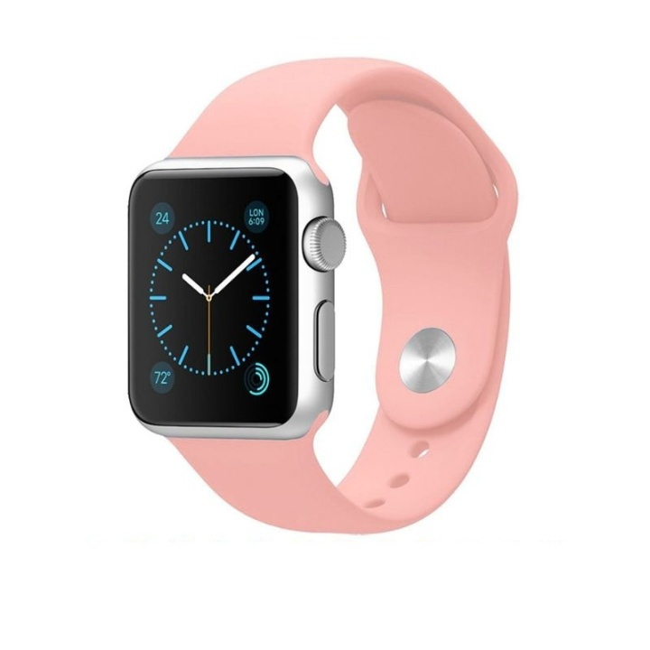 Silicone Watch Band compatible with Apple Watch, 42/44mm, Pink in the group SMARTPHONE & TABLETS / Excercise, home & leisure / Apple Watch & Accessories / Accessories at TP E-commerce Nordic AB (38-29502)