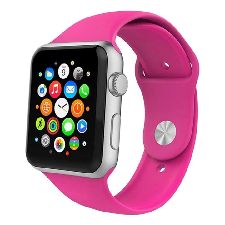 Silicone Watch Band compatible with Apple Watch, 42mm, Cerise Pink in the group SMARTPHONE & TABLETS / Excercise, home & leisure / Apple Watch & Accessories / Accessories at TP E-commerce Nordic AB (38-29506)