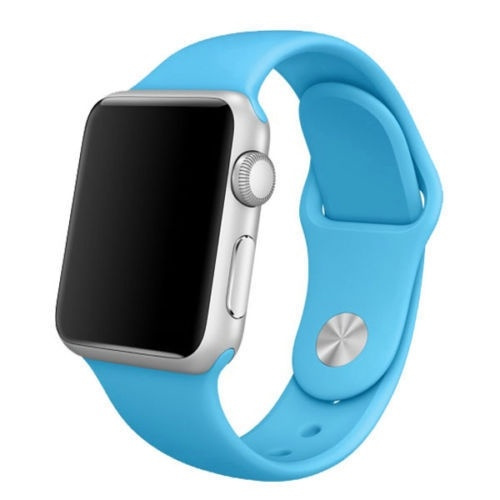 Silicone Watch Band compatible with Apple Watch, 42mm, Blue in the group SMARTPHONE & TABLETS / Excercise, home & leisure / Apple Watch & Accessories / Accessories at TP E-commerce Nordic AB (38-29508)