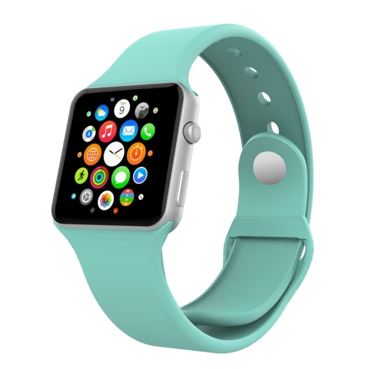 Silicone Watch Band compatible with Apple Watch, 42mm, Turquoise in the group SMARTPHONE & TABLETS / Excercise, home & leisure / Apple Watch & Accessories / Accessories at TP E-commerce Nordic AB (38-29509)