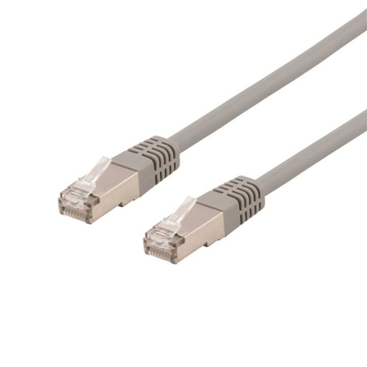 DELTACO U/FTP Cat6a patchkabel, LSZH, 1m, grå in the group COMPUTERS & PERIPHERALS / Computer cables / Network cables / Cat6 at TP E-commerce Nordic AB (38-35218)