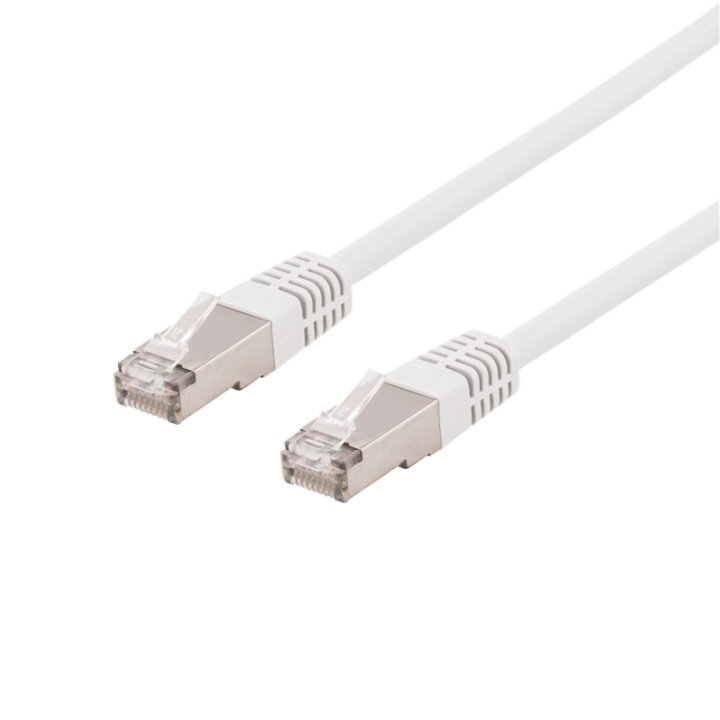 DELTACO S/FTP Cat6 patchkabel, LSZH, 1m, White in the group COMPUTERS & PERIPHERALS / Computer cables / Network cables / Cat6 at TP E-commerce Nordic AB (38-53527)