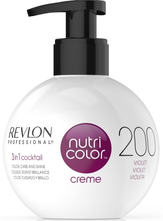 Revlon Nutri Color Creme 200 Burgundy Violet 250ml in the group BEAUTY & HEALTH / Hair & Styling / Hair care / Hair Dye / Hair Dye & Color bombs at TP E-commerce Nordic AB (38-57213)