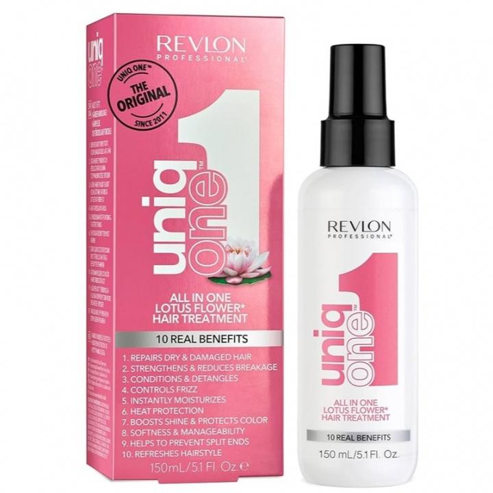 Revlon Uniq One Lotus Flower Hair Treatment 150ml in the group BEAUTY & HEALTH / Hair & Styling / Hair care / Conditioner spray/cure at TP E-commerce Nordic AB (38-59217)