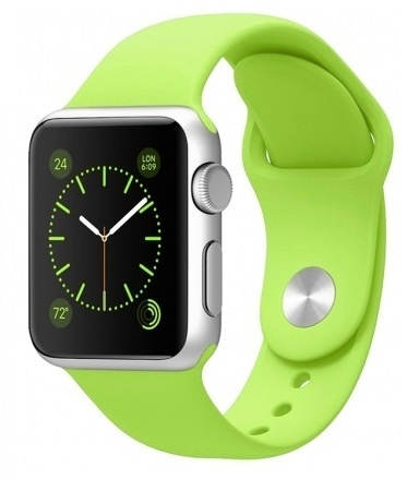 Silicone Watch Band compatible with Apple Watch, 38/40mm, Lime Green in the group SMARTPHONE & TABLETS / Excercise, home & leisure / Apple Watch & Accessories / Accessories at TP E-commerce Nordic AB (38-80847)