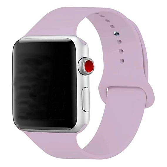 Silicone Watch Band compatible with Apple Watch, 42/44mm, Light Purple in the group SMARTPHONE & TABLETS / Excercise, home & leisure / Apple Watch & Accessories / Accessories at TP E-commerce Nordic AB (38-80852)