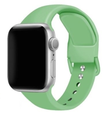 Silicone Watch Band compatible with Apple Watch, 42/44mm, Light Green in the group SMARTPHONE & TABLETS / Excercise, home & leisure / Apple Watch & Accessories / Accessories at TP E-commerce Nordic AB (38-80855)