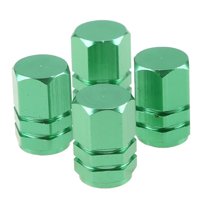 Valve caps 4-pack, Green in the group CAR / Car accessories / Other Car accessories at TP E-commerce Nordic AB (38-80966)