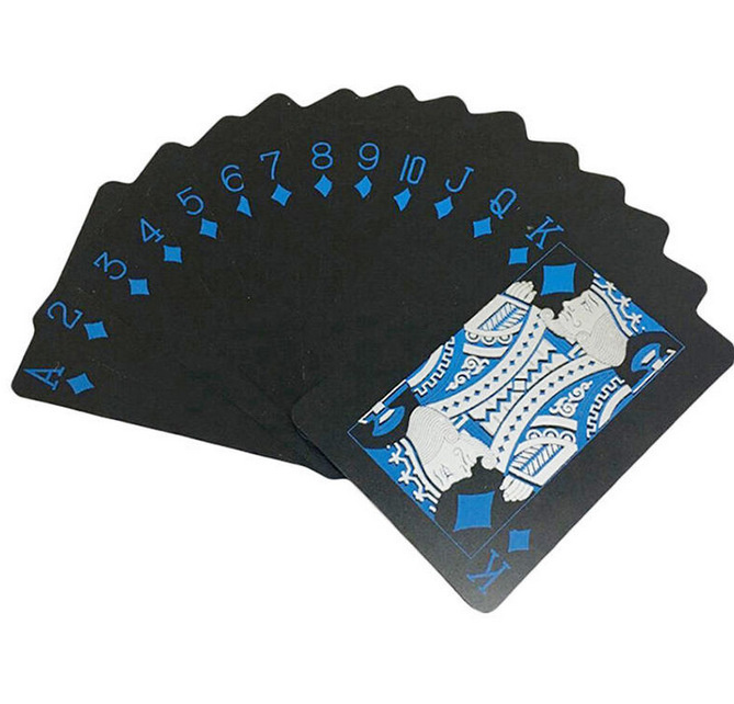 Deck of cards - Poker size, blue-black in the group TOYS, KIDS & BABY PRODUCTS / Games / Board games at TP E-commerce Nordic AB (38-82278)