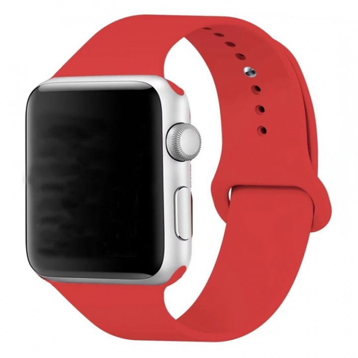 Silicone Watch Band compatible with Apple Watch, 38/40/41mm, Red in the group SMARTPHONE & TABLETS / Excercise, home & leisure / Apple Watch & Accessories / Accessories at TP E-commerce Nordic AB (38-83398)