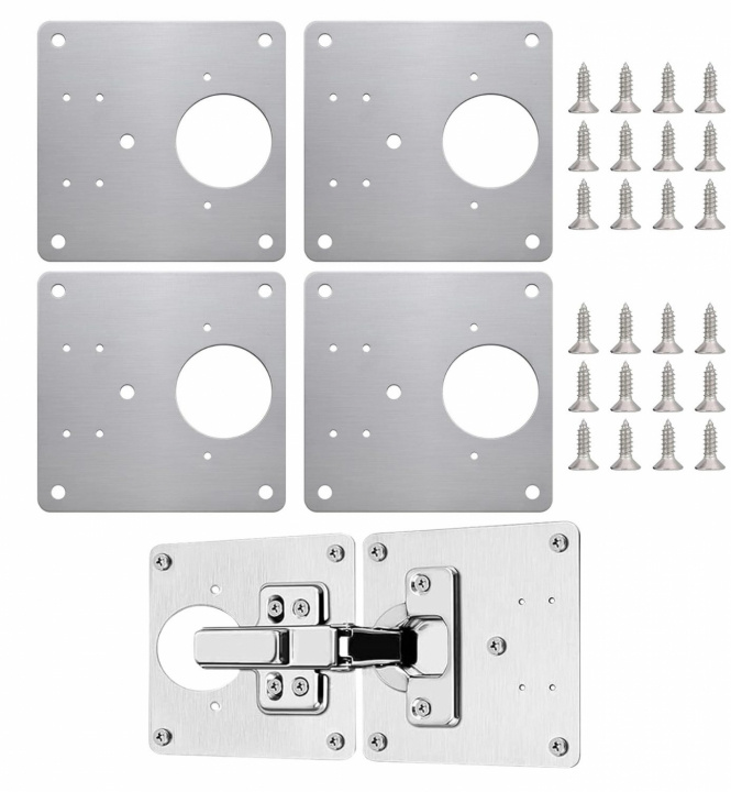 Hinge repair plate 4-pack in the group HOME, HOUSEHOLD & GARDEN / Tools / Other tools & Accesories at TP E-commerce Nordic AB (38-84373)