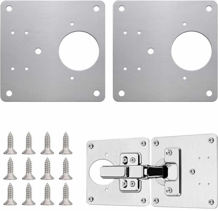 Hinge repair plate 2-pack in the group HOME, HOUSEHOLD & GARDEN / Tools / Other tools & Accesories at TP E-commerce Nordic AB (38-84385)