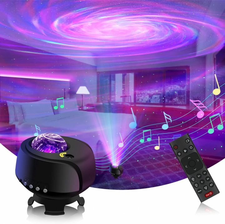 Galaxy Projector Fantasy Aurora - Star Projector with BT Speaker, Light Sensor and 360° Rotation in the group HOME ELECTRONICS / Lighting / Night lights at TP E-commerce Nordic AB (38-84397)