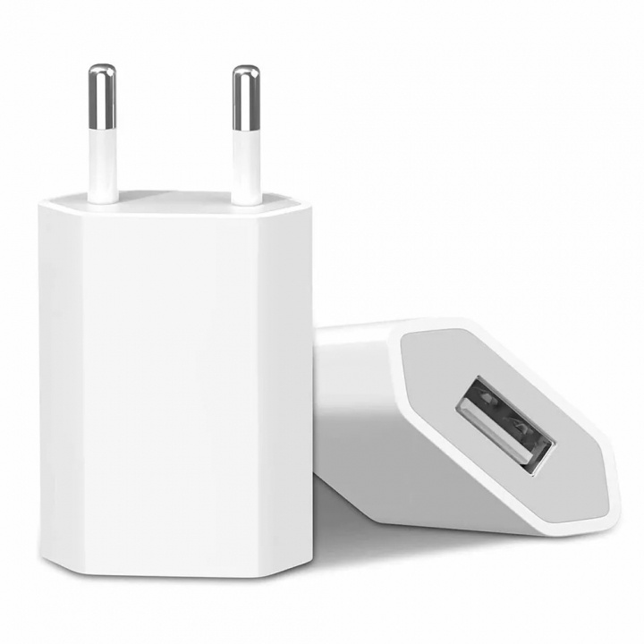 Väggladdare 1A, 1 x USB-A, Vit in the group SMARTPHONE & TABLETS / Chargers & Cables / Wall charger / Wall charger USB at TP E-commerce Nordic AB (38-84426)