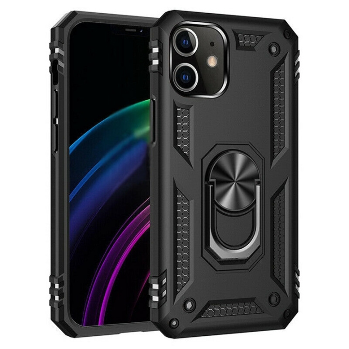 Armor case in TPU for iPhone 16, Black in the group SMARTPHONE & TABLETS / Phone cases / Apple / iPhone 16 at TP E-commerce Nordic AB (38-84446)