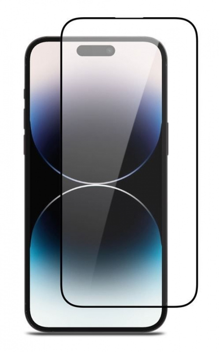 Skärmskydd i härdat glas till iPhone 16 Plus, svart kant in the group SMARTPHONE & TABLETS / Phone cases / Apple / iPhone 16 at TP E-commerce Nordic AB (38-84463)