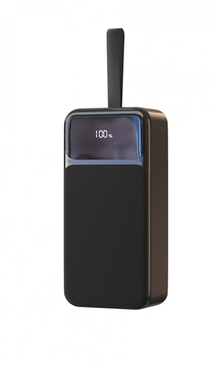 Powerbank 30000mAh 22.5W PD Fast charging with digital display, Black in the group SMARTPHONE & TABLETS / Chargers & Cables / Powerbanks at TP E-commerce Nordic AB (38-84474)