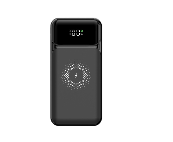 Powerbank 20000mAh 22.5W PD + 15W wireless fast charging with digital display, black in the group SMARTPHONE & TABLETS / Chargers & Cables / Powerbanks at TP E-commerce Nordic AB (38-84476)