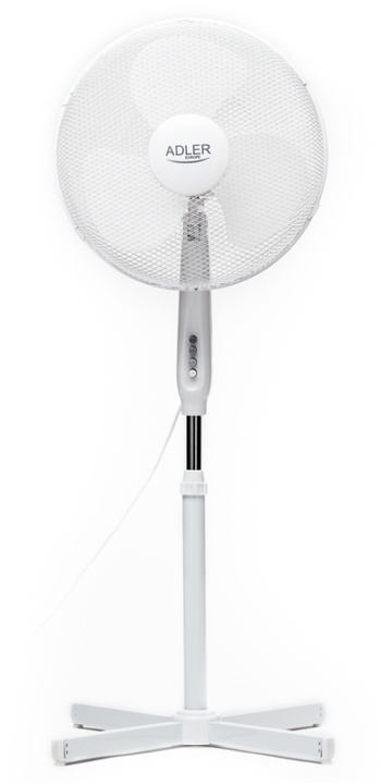 Adler AD 7305 large floor fan, 90W, 40 cm, White in the group HOME, HOUSEHOLD & GARDEN / Fans & Climate products / Floor standing fans at TP E-commerce Nordic AB (38-84698)