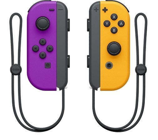 Nintendo Switch Joy-Con Pair, Neon Lila/Neon Orange in the group HOME ELECTRONICS / Game consoles & Accessories / Nintendo Switch / Accessories at TP E-commerce Nordic AB (38-86078)