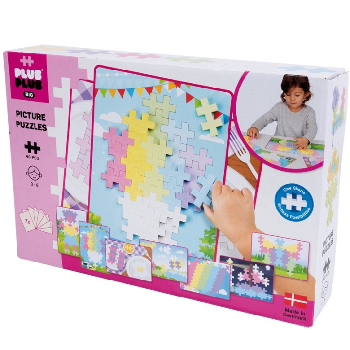 Plus-Plus Big Picture Puzzel Pastel/60 p in the group TOYS, KIDS & BABY PRODUCTS / Toys / Building toys / Toy blocks at TP E-commerce Nordic AB (38-87972)