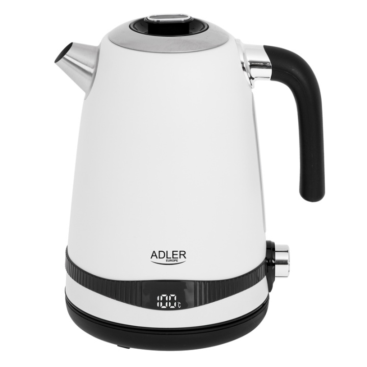 Adler Vattenkokare 1,7L med Temperatur-inställning, Vit in the group HOME, HOUSEHOLD & GARDEN / Household appliances / Water & Juice / Kettles at TP E-commerce Nordic AB (38-89836)