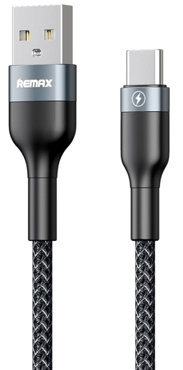 Remax Braided USB-A to USB-C cable 2.4A, 1m in the group SMARTPHONE & TABLETS / Chargers & Cables / Cables / Cables Type C at TP E-commerce Nordic AB (38-89854)