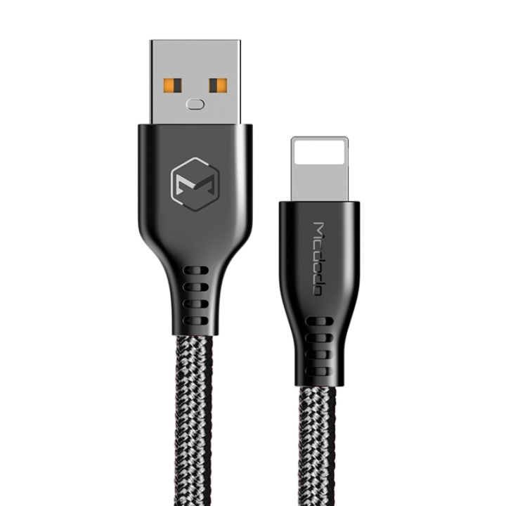 Mcdodo Flätad laddkabel Lightning 2.4A 1,2m, Svart in the group SMARTPHONE & TABLETS / Chargers & Cables / Cables / Cables Lightning at TP E-commerce Nordic AB (38-89862)