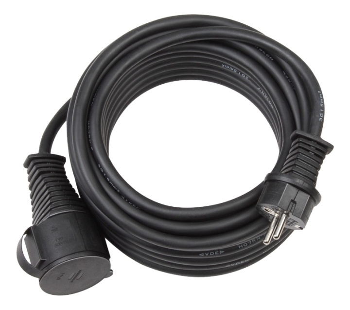 Brennenstuhl Earthed extension cable, IP44, 25 m, black in the group COMPUTERS & PERIPHERALS / Computer cables / Device kable at TP E-commerce Nordic AB (38-93142)